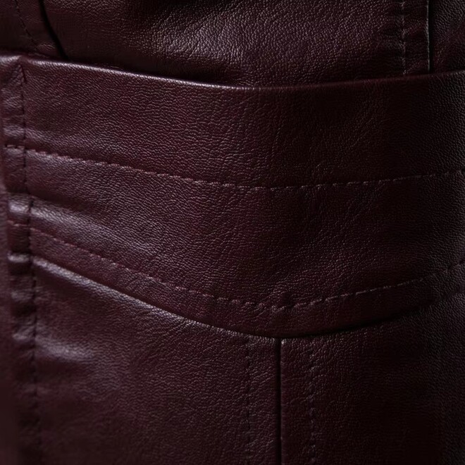 Long Sleeve Mens Leather Jacket