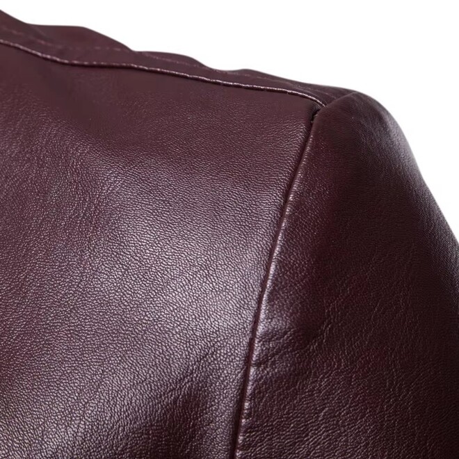 Long Sleeve Mens Leather Jacket