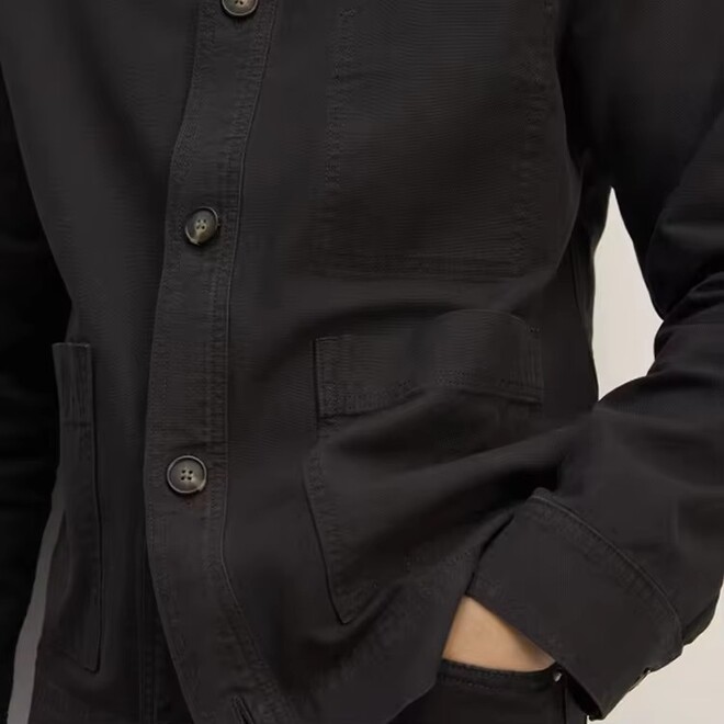 Organic Cotton Chore Jacket With Pockets 