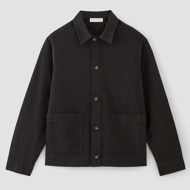 Organic Cotton Chore Jacket With Pockets 