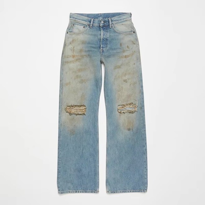 Organic Cotton Combed Ripped Distressed Vintage Jeans
