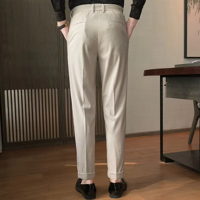 Slim Korean Style Corduroy Suit Pants