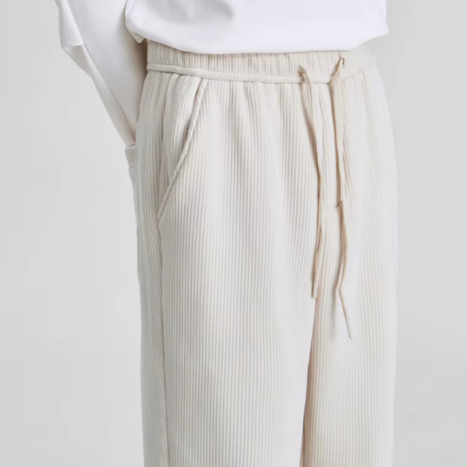 Drawstring Corduroy Pants for Men