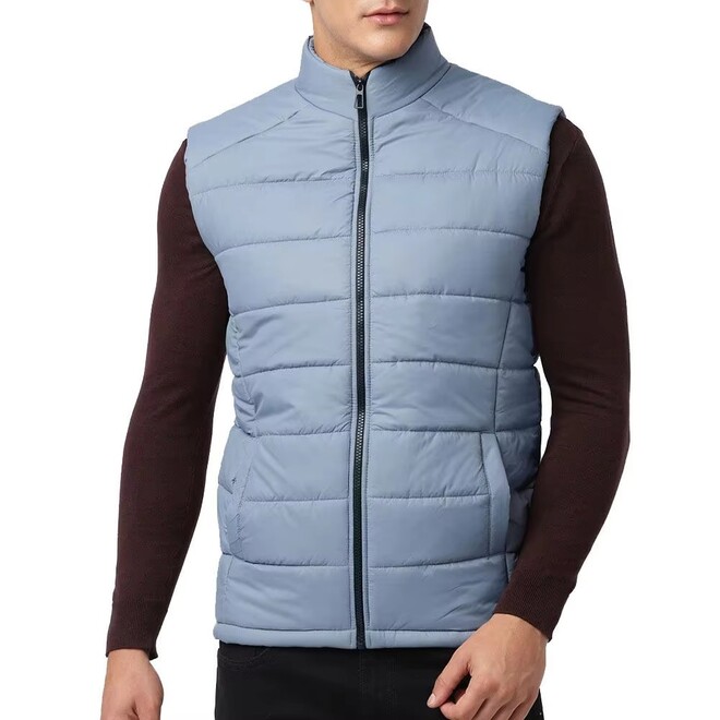 Mens Thickened Bubble Puffer Vest with Pockets