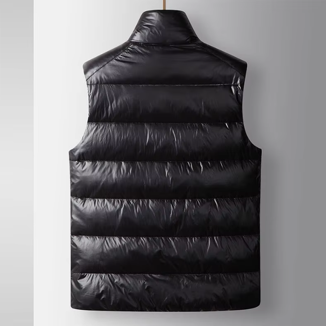 Mens Autumn Youth Casual Thickened Zipper Closure Down Vest